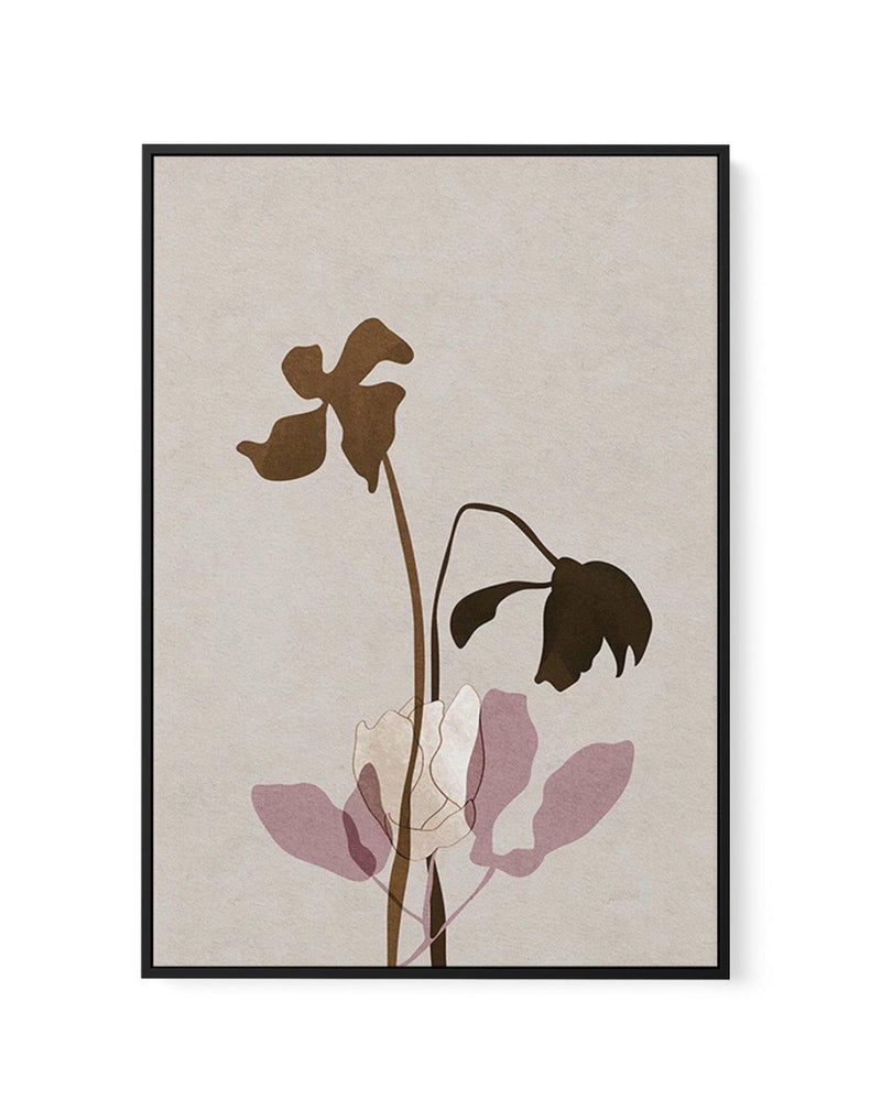 Fleur Graphique II | Brown | Framed Canvas-CANVAS-You can shop wall art online with Olive et Oriel for everything from abstract art to fun kids wall art. Our beautiful modern art prints and canvas art are available from large canvas prints to wall art paintings and our proudly Australian artwork collection offers only the highest quality framed large wall art and canvas art Australia - You can buy fashion photography prints or Hampton print posters and paintings on canvas from Olive et Oriel and