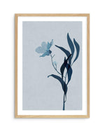Fleur Graphique III | Blue Art Print-PRINT-Olive et Oriel-Olive et Oriel-A5 | 5.8" x 8.3" | 14.8 x 21cm-Oak-With White Border-Buy-Australian-Art-Prints-Online-with-Olive-et-Oriel-Your-Artwork-Specialists-Austrailia-Decorate-With-Coastal-Photo-Wall-Art-Prints-From-Our-Beach-House-Artwork-Collection-Fine-Poster-and-Framed-Artwork