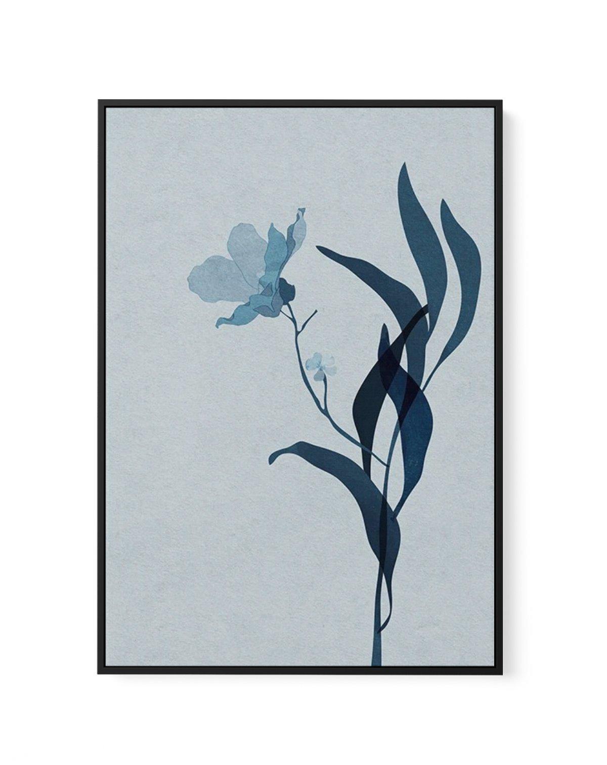 Fleur Graphique III | Blue | Framed Canvas-CANVAS-You can shop wall art online with Olive et Oriel for everything from abstract art to fun kids wall art. Our beautiful modern art prints and canvas art are available from large canvas prints to wall art paintings and our proudly Australian artwork collection offers only the highest quality framed large wall art and canvas art Australia - You can buy fashion photography prints or Hampton print posters and paintings on canvas from Olive et Oriel and