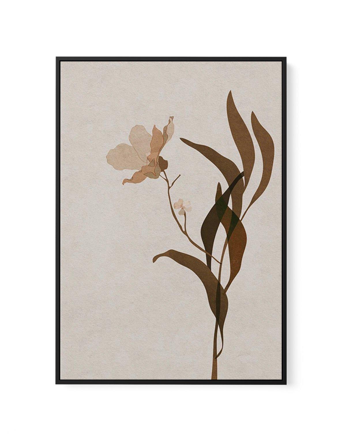 Fleur Graphique III | Brown | Framed Canvas-CANVAS-You can shop wall art online with Olive et Oriel for everything from abstract art to fun kids wall art. Our beautiful modern art prints and canvas art are available from large canvas prints to wall art paintings and our proudly Australian artwork collection offers only the highest quality framed large wall art and canvas art Australia - You can buy fashion photography prints or Hampton print posters and paintings on canvas from Olive et Oriel an