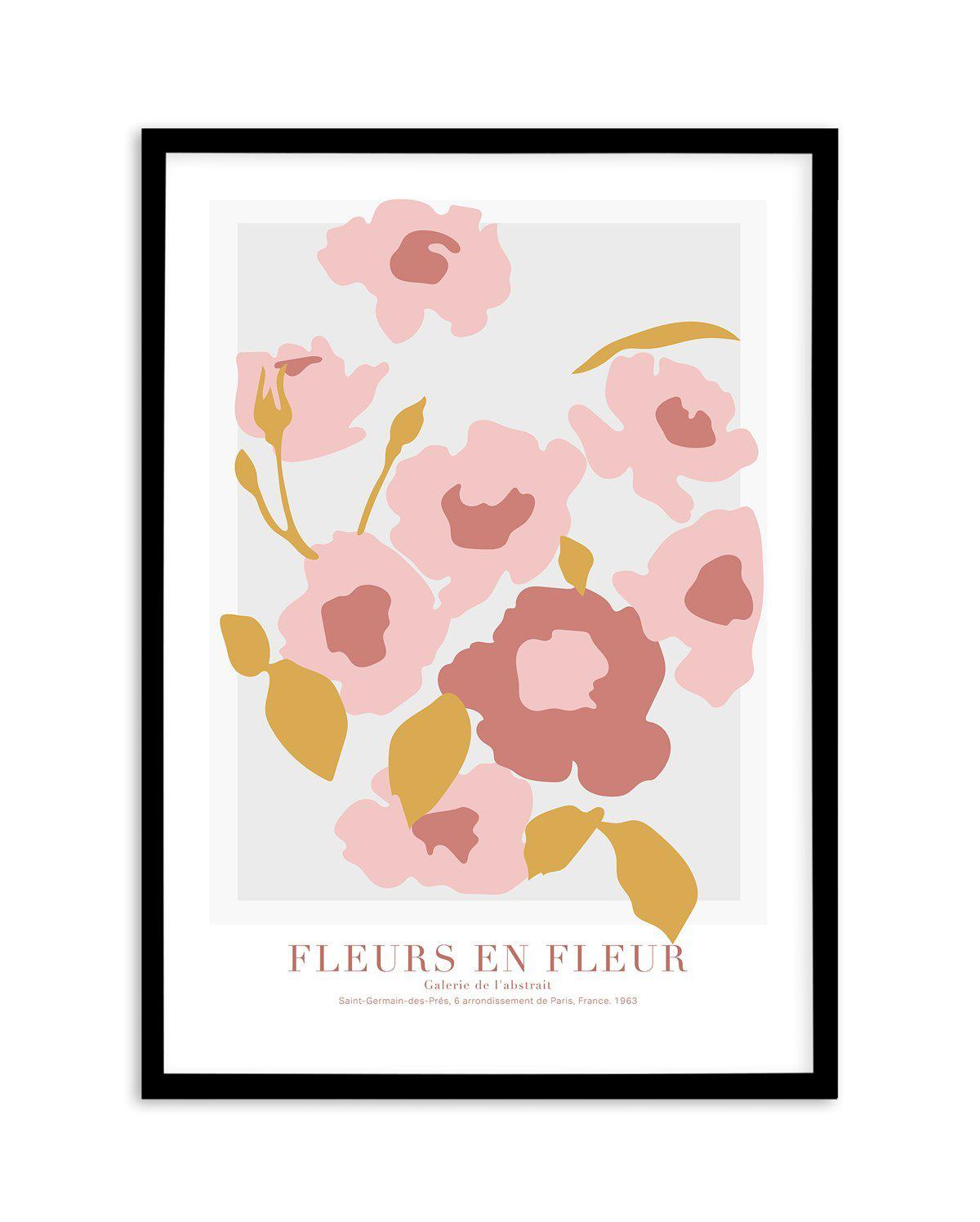 Fleurs en Fleur Art Print-PRINT-Olive et Oriel-Olive et Oriel-A4 | 8.3" x 11.7" | 21 x 29.7cm-Black-With White Border-Buy-Australian-Art-Prints-Online-with-Olive-et-Oriel-Your-Artwork-Specialists-Austrailia-Decorate-With-Coastal-Photo-Wall-Art-Prints-From-Our-Beach-House-Artwork-Collection-Fine-Poster-and-Framed-Artwork