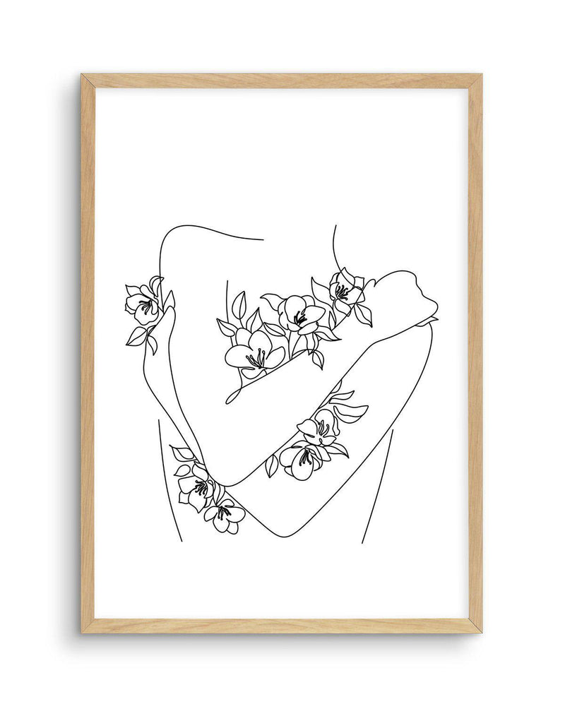 Flower Girl Art Print-PRINT-Olive et Oriel-Olive et Oriel-A4 | 8.3" x 11.7" | 21 x 29.7cm-Oak-With White Border-Buy-Australian-Art-Prints-Online-with-Olive-et-Oriel-Your-Artwork-Specialists-Austrailia-Decorate-With-Coastal-Photo-Wall-Art-Prints-From-Our-Beach-House-Artwork-Collection-Fine-Poster-and-Framed-Artwork
