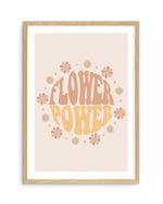 Flower Power Art Print-PRINT-Olive et Oriel-Olive et Oriel-A5 | 5.8" x 8.3" | 14.8 x 21cm-Oak-With White Border-Buy-Australian-Art-Prints-Online-with-Olive-et-Oriel-Your-Artwork-Specialists-Austrailia-Decorate-With-Coastal-Photo-Wall-Art-Prints-From-Our-Beach-House-Artwork-Collection-Fine-Poster-and-Framed-Artwork