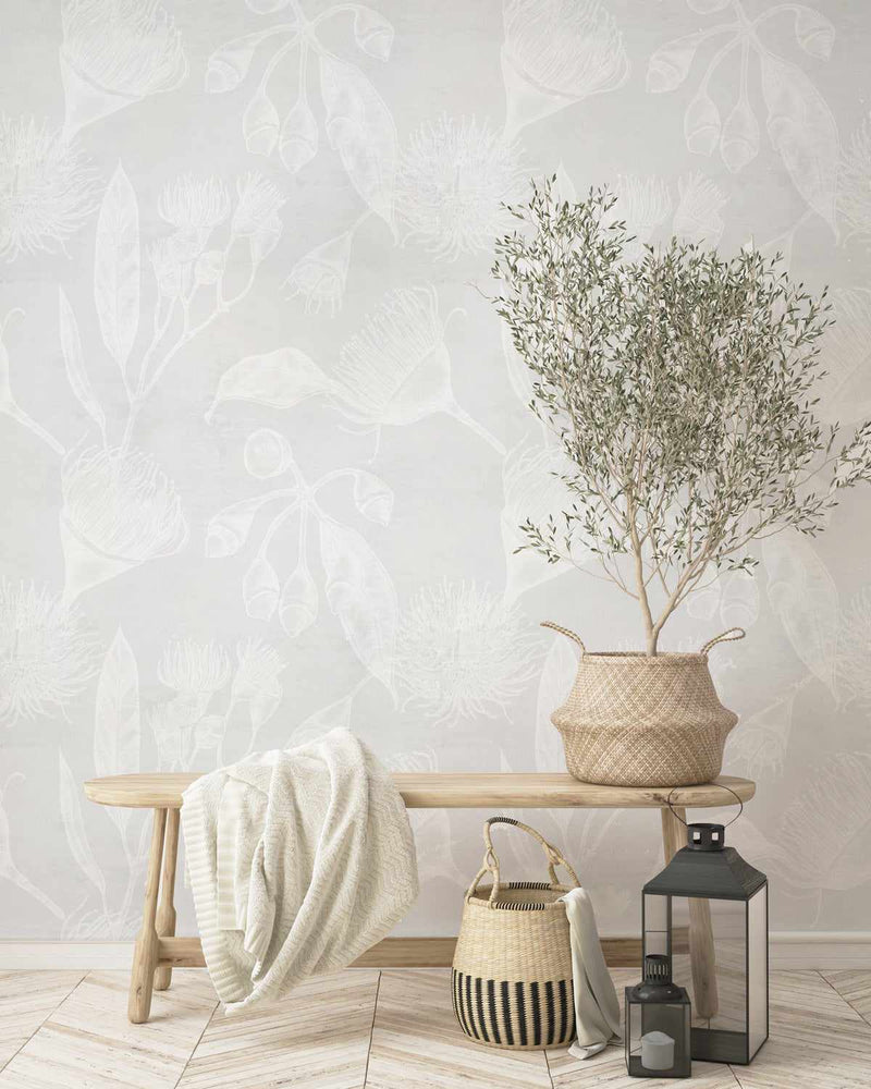 Flowering Gum in Grey Wallpaper - Olive et Oriel
