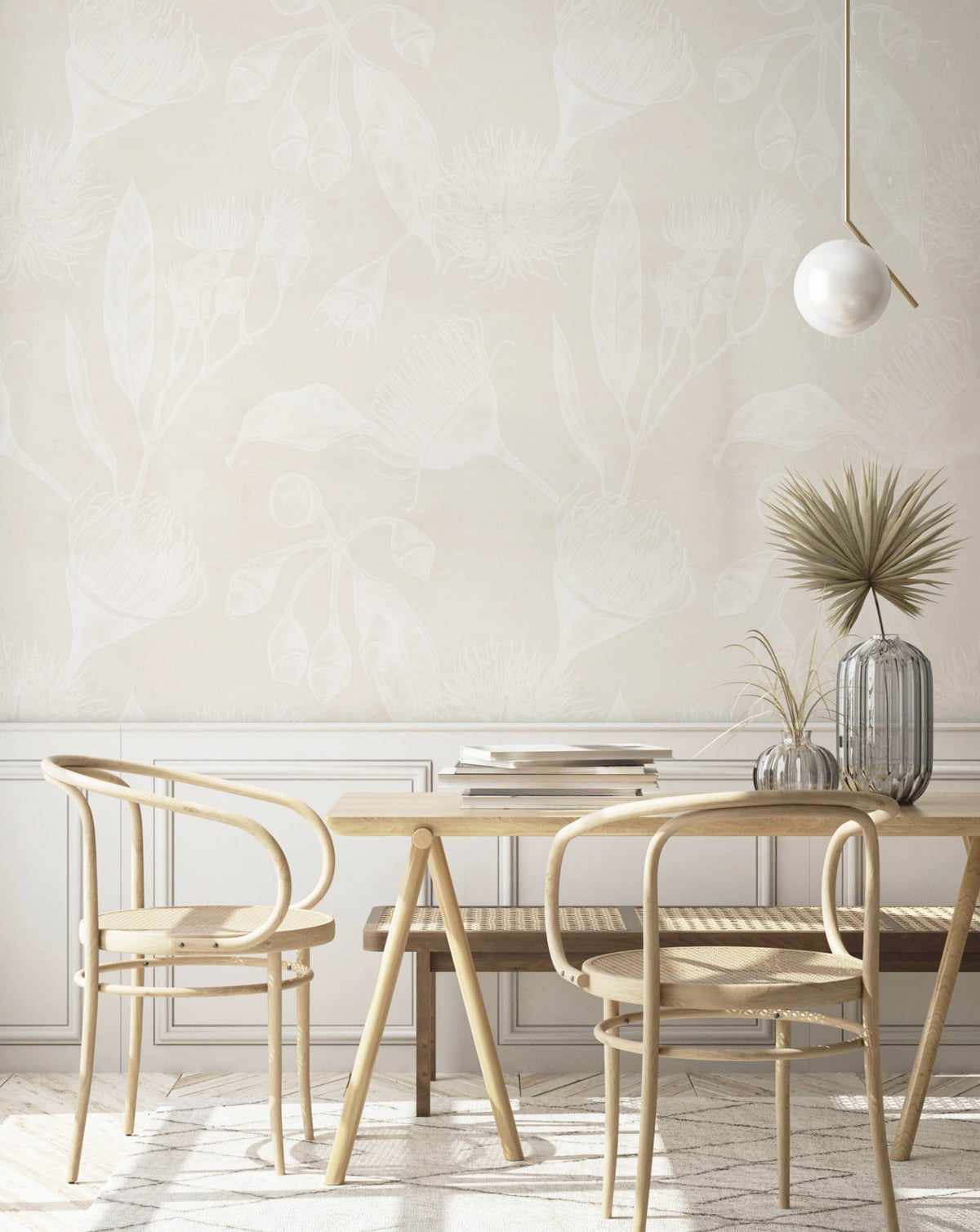 Flowering Gum in Sand Wallpaper - Olive et Oriel