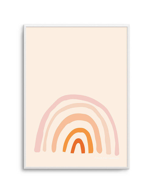 Follow The Rainbows | Peach Art Print-PRINT-Olive et Oriel-Olive et Oriel-A5 | 5.8" x 8.3" | 14.8 x 21cm-Unframed Art Print-With White Border-Buy-Australian-Art-Prints-Online-with-Olive-et-Oriel-Your-Artwork-Specialists-Austrailia-Decorate-With-Coastal-Photo-Wall-Art-Prints-From-Our-Beach-House-Artwork-Collection-Fine-Poster-and-Framed-Artwork