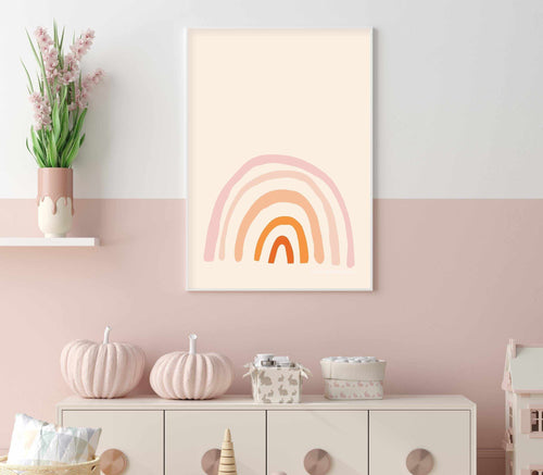 Follow The Rainbows | Peach Art Print-PRINT-Olive et Oriel-Olive et Oriel-Buy-Australian-Art-Prints-Online-with-Olive-et-Oriel-Your-Artwork-Specialists-Austrailia-Decorate-With-Coastal-Photo-Wall-Art-Prints-From-Our-Beach-House-Artwork-Collection-Fine-Poster-and-Framed-Artwork