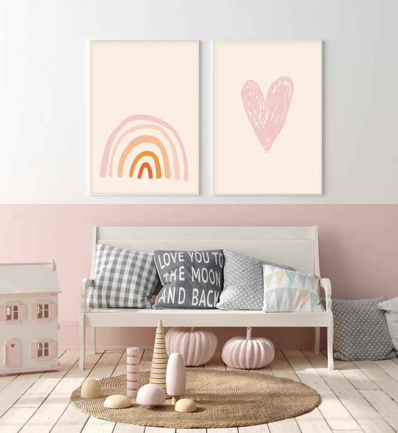Follow The Rainbows | Peach Art Print-PRINT-Olive et Oriel-Olive et Oriel-Buy-Australian-Art-Prints-Online-with-Olive-et-Oriel-Your-Artwork-Specialists-Austrailia-Decorate-With-Coastal-Photo-Wall-Art-Prints-From-Our-Beach-House-Artwork-Collection-Fine-Poster-and-Framed-Artwork