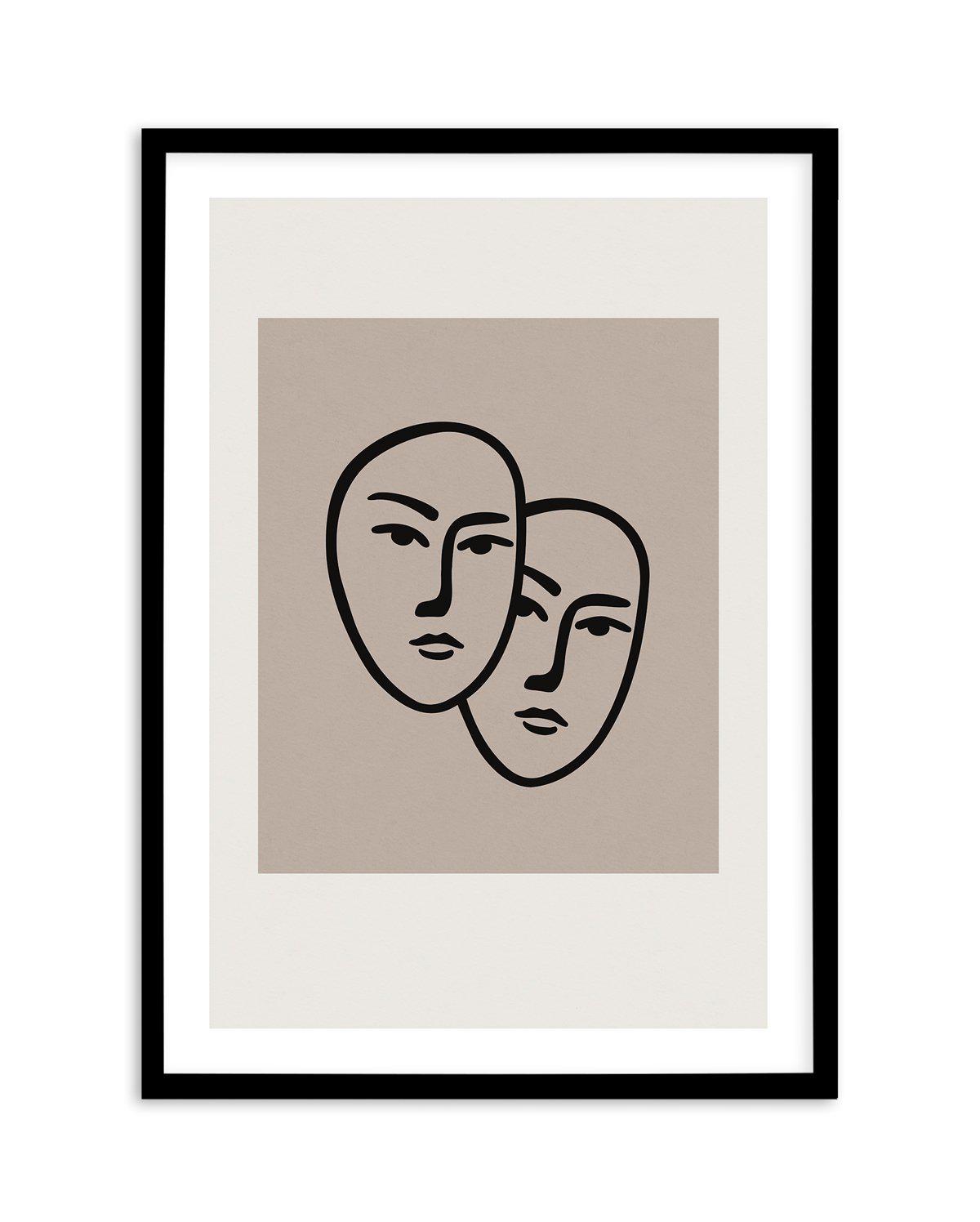 Forme Du Visage I Art Print-PRINT-Olive et Oriel-Olive et Oriel-A5 | 5.8" x 8.3" | 14.8 x 21cm-Black-With White Border-Buy-Australian-Art-Prints-Online-with-Olive-et-Oriel-Your-Artwork-Specialists-Austrailia-Decorate-With-Coastal-Photo-Wall-Art-Prints-From-Our-Beach-House-Artwork-Collection-Fine-Poster-and-Framed-Artwork