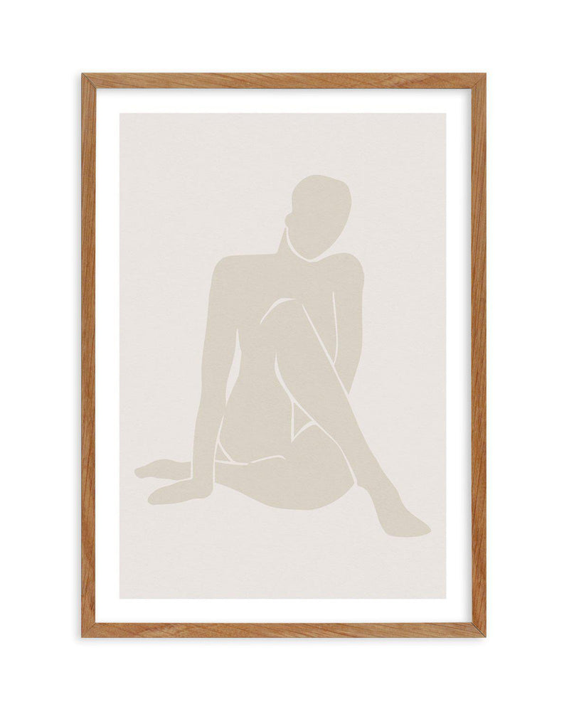 Forme Feminine I | Beige Art Print-PRINT-Olive et Oriel-Olive et Oriel-50x70 cm | 19.6" x 27.5"-Walnut-With White Border-Buy-Australian-Art-Prints-Online-with-Olive-et-Oriel-Your-Artwork-Specialists-Austrailia-Decorate-With-Coastal-Photo-Wall-Art-Prints-From-Our-Beach-House-Artwork-Collection-Fine-Poster-and-Framed-Artwork