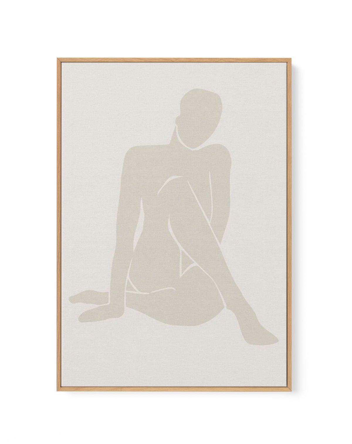 Forme Feminine I | Beige | Framed Canvas-CANVAS-You can shop wall art online with Olive et Oriel for everything from abstract art to fun kids wall art. Our beautiful modern art prints and canvas art are available from large canvas prints to wall art paintings and our proudly Australian artwork collection offers only the highest quality framed large wall art and canvas art Australia - You can buy fashion photography prints or Hampton print posters and paintings on canvas from Olive et Oriel and h