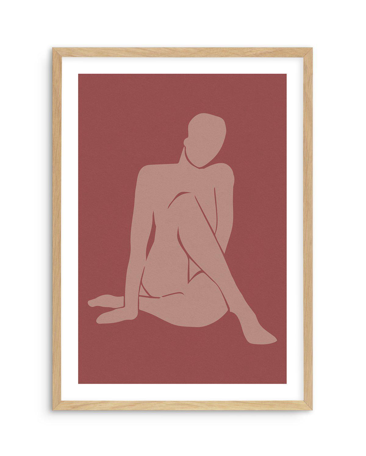 Forme Feminine I | Rouge Art Print-PRINT-Olive et Oriel-Olive et Oriel-A4 | 8.3" x 11.7" | 21 x 29.7cm-Oak-With White Border-Buy-Australian-Art-Prints-Online-with-Olive-et-Oriel-Your-Artwork-Specialists-Austrailia-Decorate-With-Coastal-Photo-Wall-Art-Prints-From-Our-Beach-House-Artwork-Collection-Fine-Poster-and-Framed-Artwork