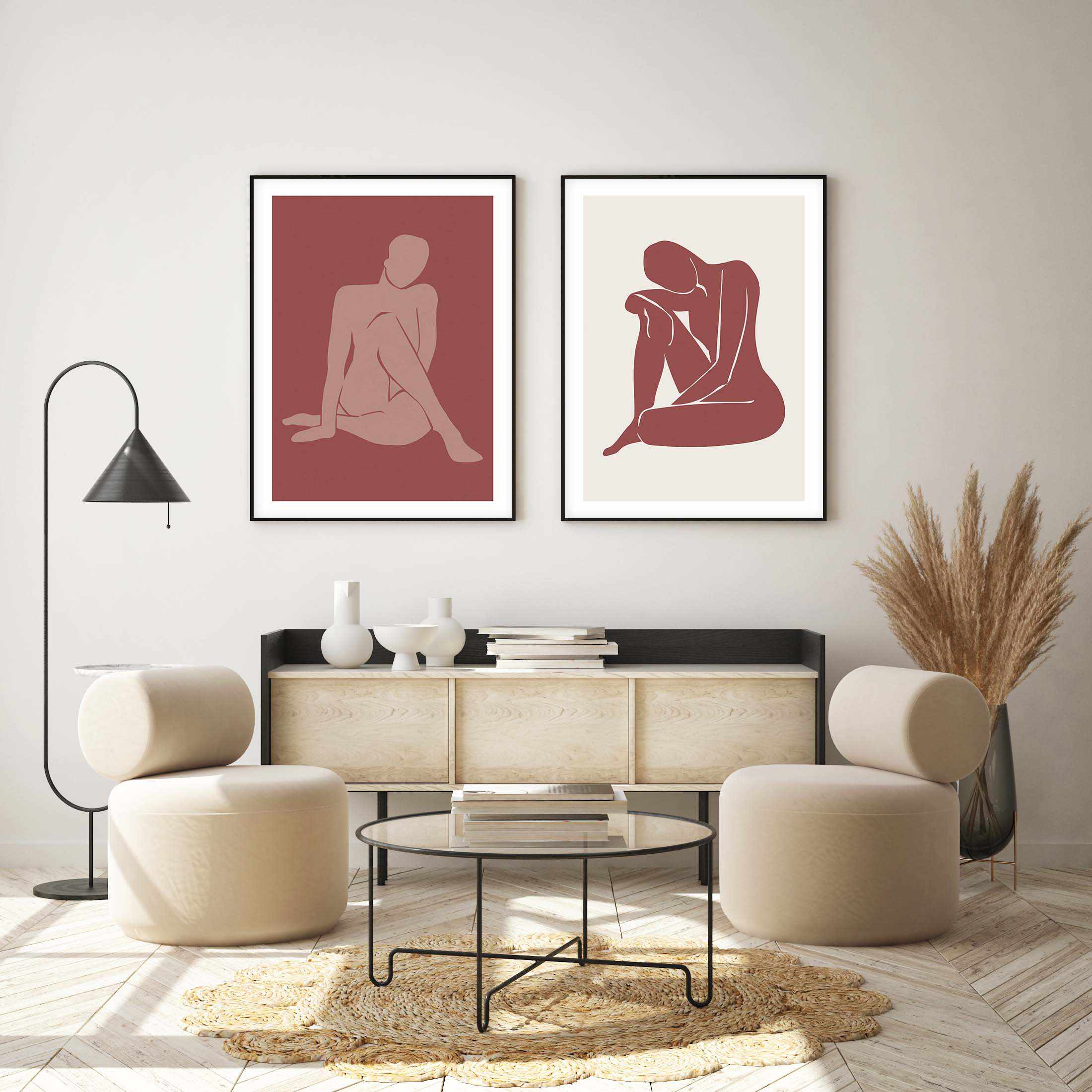 Forme Feminine I | Rouge Art Print-PRINT-Olive et Oriel-Olive et Oriel-Buy-Australian-Art-Prints-Online-with-Olive-et-Oriel-Your-Artwork-Specialists-Austrailia-Decorate-With-Coastal-Photo-Wall-Art-Prints-From-Our-Beach-House-Artwork-Collection-Fine-Poster-and-Framed-Artwork