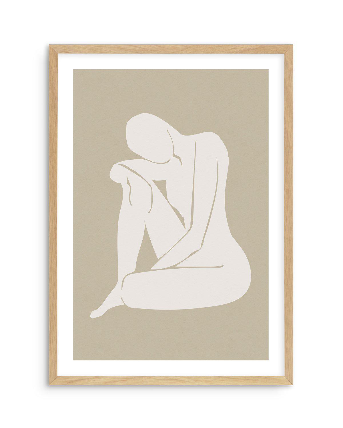 Forme Feminine II | Beige Art Print-PRINT-Olive et Oriel-Olive et Oriel-A4 | 8.3" x 11.7" | 21 x 29.7cm-Oak-With White Border-Buy-Australian-Art-Prints-Online-with-Olive-et-Oriel-Your-Artwork-Specialists-Austrailia-Decorate-With-Coastal-Photo-Wall-Art-Prints-From-Our-Beach-House-Artwork-Collection-Fine-Poster-and-Framed-Artwork