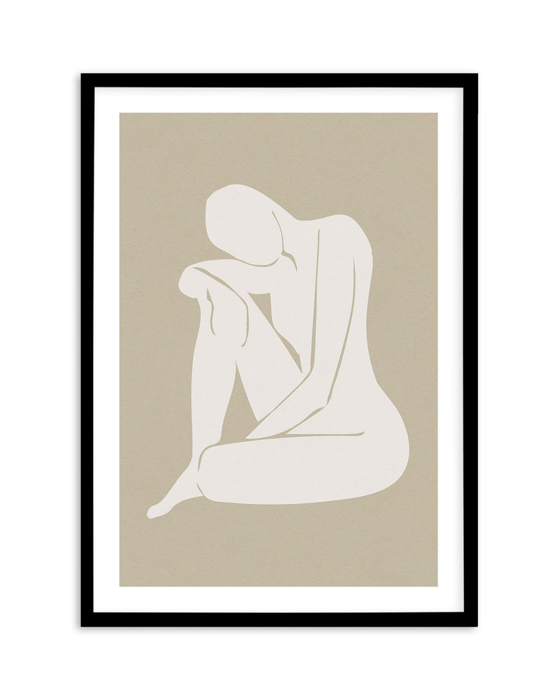 Forme Feminine II | Beige Art Print-PRINT-Olive et Oriel-Olive et Oriel-A4 | 8.3" x 11.7" | 21 x 29.7cm-Black-With White Border-Buy-Australian-Art-Prints-Online-with-Olive-et-Oriel-Your-Artwork-Specialists-Austrailia-Decorate-With-Coastal-Photo-Wall-Art-Prints-From-Our-Beach-House-Artwork-Collection-Fine-Poster-and-Framed-Artwork