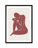 Forme Feminine II | Rouge Art Print-PRINT-Olive et Oriel-Olive et Oriel-A4 | 8.3" x 11.7" | 21 x 29.7cm-Black-With White Border-Buy-Australian-Art-Prints-Online-with-Olive-et-Oriel-Your-Artwork-Specialists-Austrailia-Decorate-With-Coastal-Photo-Wall-Art-Prints-From-Our-Beach-House-Artwork-Collection-Fine-Poster-and-Framed-Artwork