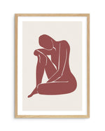 Forme Feminine II | Rouge Art Print-PRINT-Olive et Oriel-Olive et Oriel-A4 | 8.3" x 11.7" | 21 x 29.7cm-Oak-With White Border-Buy-Australian-Art-Prints-Online-with-Olive-et-Oriel-Your-Artwork-Specialists-Austrailia-Decorate-With-Coastal-Photo-Wall-Art-Prints-From-Our-Beach-House-Artwork-Collection-Fine-Poster-and-Framed-Artwork