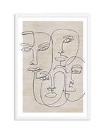 Four Faces Art Print-PRINT-Olive et Oriel-Olive et Oriel-A4 | 8.3" x 11.7" | 21 x 29.7cm-White-With White Border-Buy-Australian-Art-Prints-Online-with-Olive-et-Oriel-Your-Artwork-Specialists-Austrailia-Decorate-With-Coastal-Photo-Wall-Art-Prints-From-Our-Beach-House-Artwork-Collection-Fine-Poster-and-Framed-Artwork