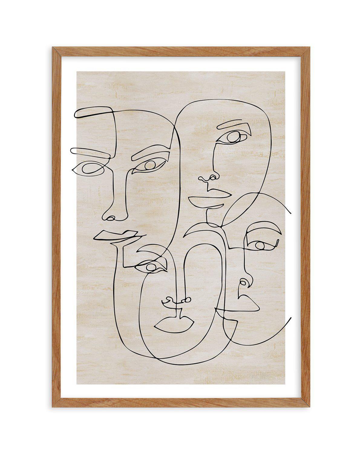 Four Faces Art Print-PRINT-Olive et Oriel-Olive et Oriel-Buy-Australian-Art-Prints-Online-with-Olive-et-Oriel-Your-Artwork-Specialists-Austrailia-Decorate-With-Coastal-Photo-Wall-Art-Prints-From-Our-Beach-House-Artwork-Collection-Fine-Poster-and-Framed-Artwork