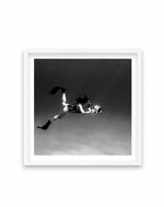 Free Divin' | B&W SQ Art Print-PRINT-Olive et Oriel-Olive et Oriel-70x70 cm | 27.5" x 27.5"-White-With White Border-Buy-Australian-Art-Prints-Online-with-Olive-et-Oriel-Your-Artwork-Specialists-Austrailia-Decorate-With-Coastal-Photo-Wall-Art-Prints-From-Our-Beach-House-Artwork-Collection-Fine-Poster-and-Framed-Artwork