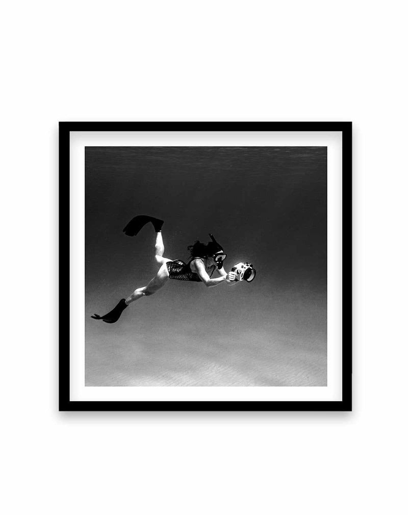 Free Divin' | B&W SQ Art Print-PRINT-Olive et Oriel-Olive et Oriel-70x70 cm | 27.5" x 27.5"-Black-With White Border-Buy-Australian-Art-Prints-Online-with-Olive-et-Oriel-Your-Artwork-Specialists-Austrailia-Decorate-With-Coastal-Photo-Wall-Art-Prints-From-Our-Beach-House-Artwork-Collection-Fine-Poster-and-Framed-Artwork