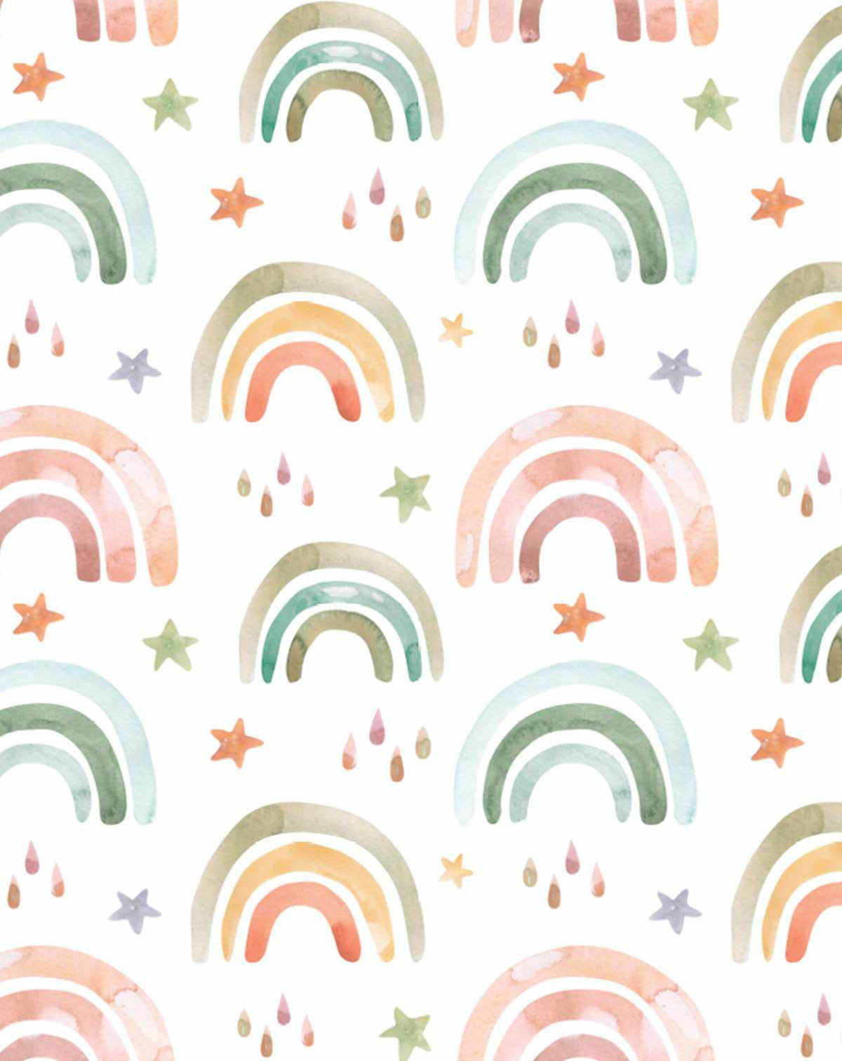 Fun Rainbows I Wallpaper - Olive et Oriel