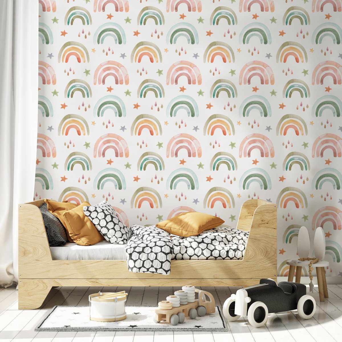 Fun Rainbows I Wallpaper - Olive et Oriel