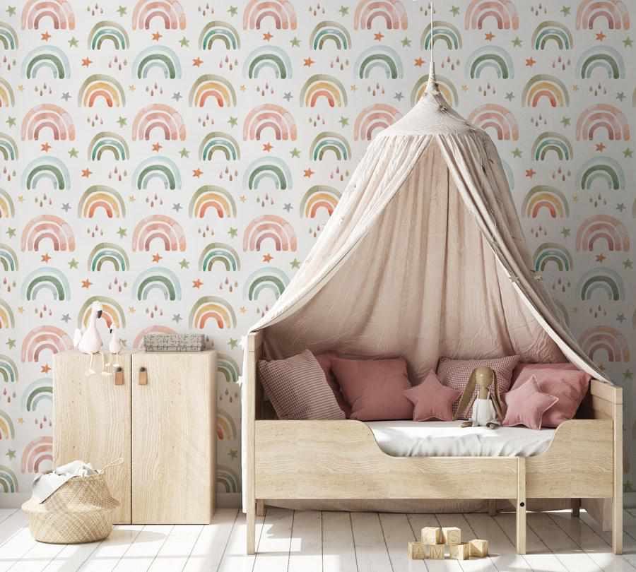 Fun Rainbows I Wallpaper - Olive et Oriel