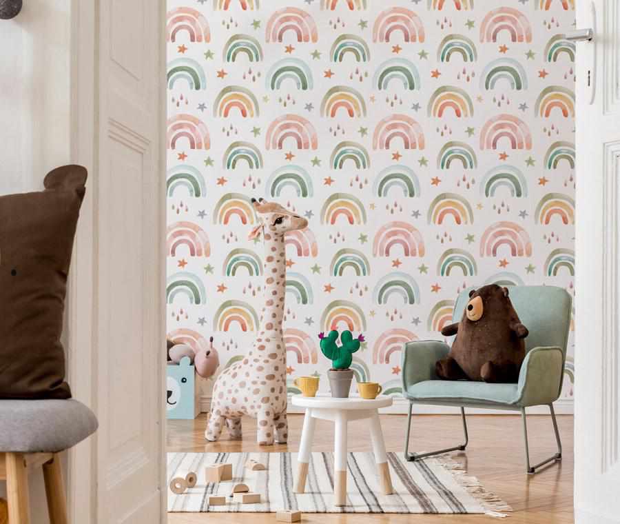 Fun Rainbows I Wallpaper - Olive et Oriel