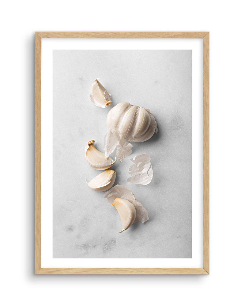 Garlic Art Print-PRINT-Olive et Oriel-Olive et Oriel-A5 | 5.8" x 8.3" | 14.8 x 21cm-Oak-With White Border-Buy-Australian-Art-Prints-Online-with-Olive-et-Oriel-Your-Artwork-Specialists-Austrailia-Decorate-With-Coastal-Photo-Wall-Art-Prints-From-Our-Beach-House-Artwork-Collection-Fine-Poster-and-Framed-Artwork