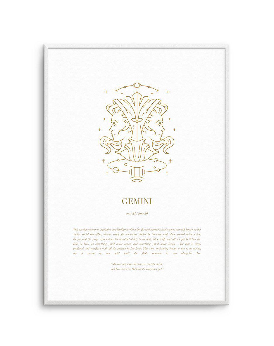 Gemini | Celestial Zodiac Art Print-PRINT-Olive et Oriel-Olive et Oriel-A4 | 8.3" x 11.7" | 21 x 29.7cm-Unframed Art Print-With White Border-Buy-Australian-Art-Prints-Online-with-Olive-et-Oriel-Your-Artwork-Specialists-Austrailia-Decorate-With-Coastal-Photo-Wall-Art-Prints-From-Our-Beach-House-Artwork-Collection-Fine-Poster-and-Framed-Artwork