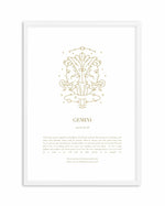 Gemini | Celestial Zodiac Art Print-PRINT-Olive et Oriel-Olive et Oriel-A4 | 8.3" x 11.7" | 21 x 29.7cm-White-With White Border-Buy-Australian-Art-Prints-Online-with-Olive-et-Oriel-Your-Artwork-Specialists-Austrailia-Decorate-With-Coastal-Photo-Wall-Art-Prints-From-Our-Beach-House-Artwork-Collection-Fine-Poster-and-Framed-Artwork