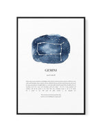 Gemini | Watercolour Zodiac | Framed Canvas-CANVAS-You can shop wall art online with Olive et Oriel for everything from abstract art to fun kids wall art. Our beautiful modern art prints and canvas art are available from large canvas prints to wall art paintings and our proudly Australian artwork collection offers only the highest quality framed large wall art and canvas art Australia - You can buy fashion photography prints or Hampton print posters and paintings on canvas from Olive et Oriel an