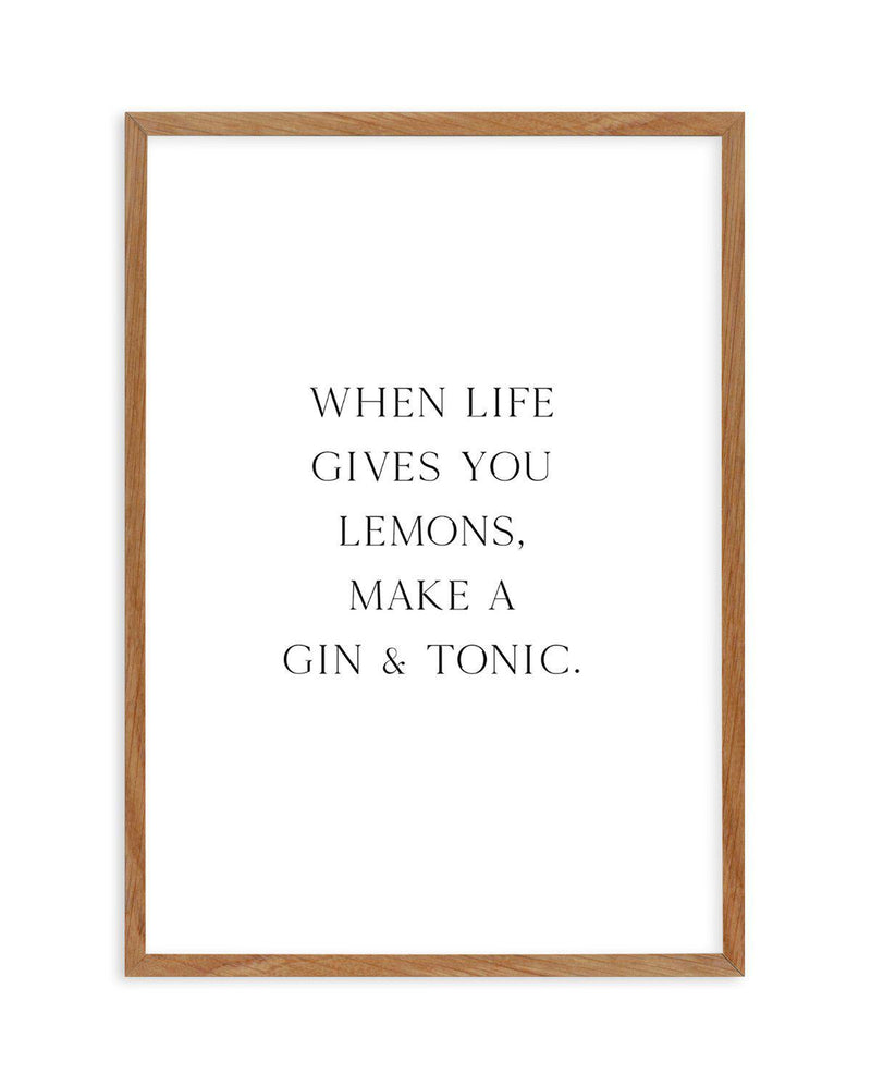 Gin & Tonic Art Print-PRINT-Olive et Oriel-Olive et Oriel-50x70 cm | 19.6" x 27.5"-Walnut-With White Border-Buy-Australian-Art-Prints-Online-with-Olive-et-Oriel-Your-Artwork-Specialists-Austrailia-Decorate-With-Coastal-Photo-Wall-Art-Prints-From-Our-Beach-House-Artwork-Collection-Fine-Poster-and-Framed-Artwork