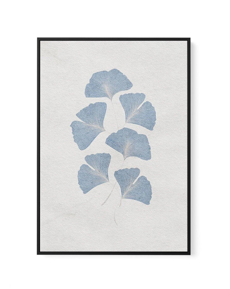 Ginkgo in Blue | Framed Canvas-CANVAS-You can shop wall art online with Olive et Oriel for everything from abstract art to fun kids wall art. Our beautiful modern art prints and canvas art are available from large canvas prints to wall art paintings and our proudly Australian artwork collection offers only the highest quality framed large wall art and canvas art Australia - You can buy fashion photography prints or Hampton print posters and paintings on canvas from Olive et Oriel and have them d