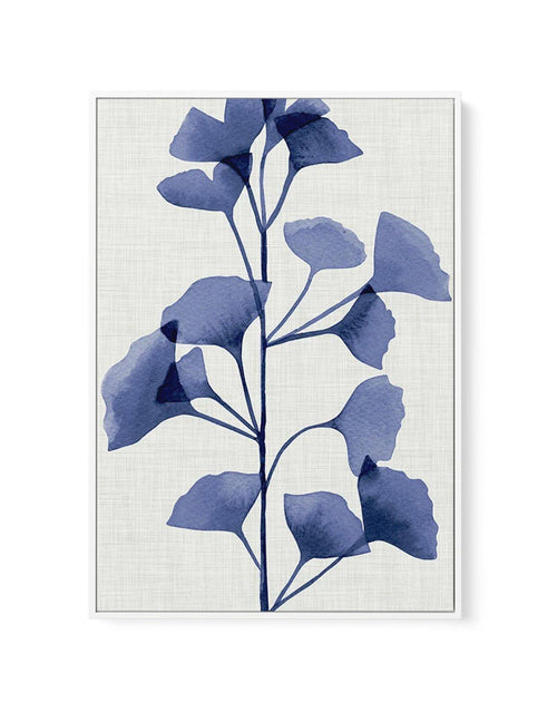 Ginkgo | Navy | Framed Canvas-CANVAS-You can shop wall art online with Olive et Oriel for everything from abstract art to fun kids wall art. Our beautiful modern art prints and canvas art are available from large canvas prints to wall art paintings and our proudly Australian artwork collection offers only the highest quality framed large wall art and canvas art Australia - You can buy fashion photography prints or Hampton print posters and paintings on canvas from Olive et Oriel and have them de