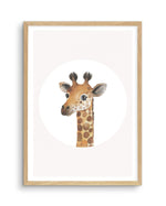 Giraffe Art Print-PRINT-Olive et Oriel-Olive et Oriel-A5 | 5.8" x 8.3" | 14.8 x 21cm-Oak-With White Border-Buy-Australian-Art-Prints-Online-with-Olive-et-Oriel-Your-Artwork-Specialists-Austrailia-Decorate-With-Coastal-Photo-Wall-Art-Prints-From-Our-Beach-House-Artwork-Collection-Fine-Poster-and-Framed-Artwork