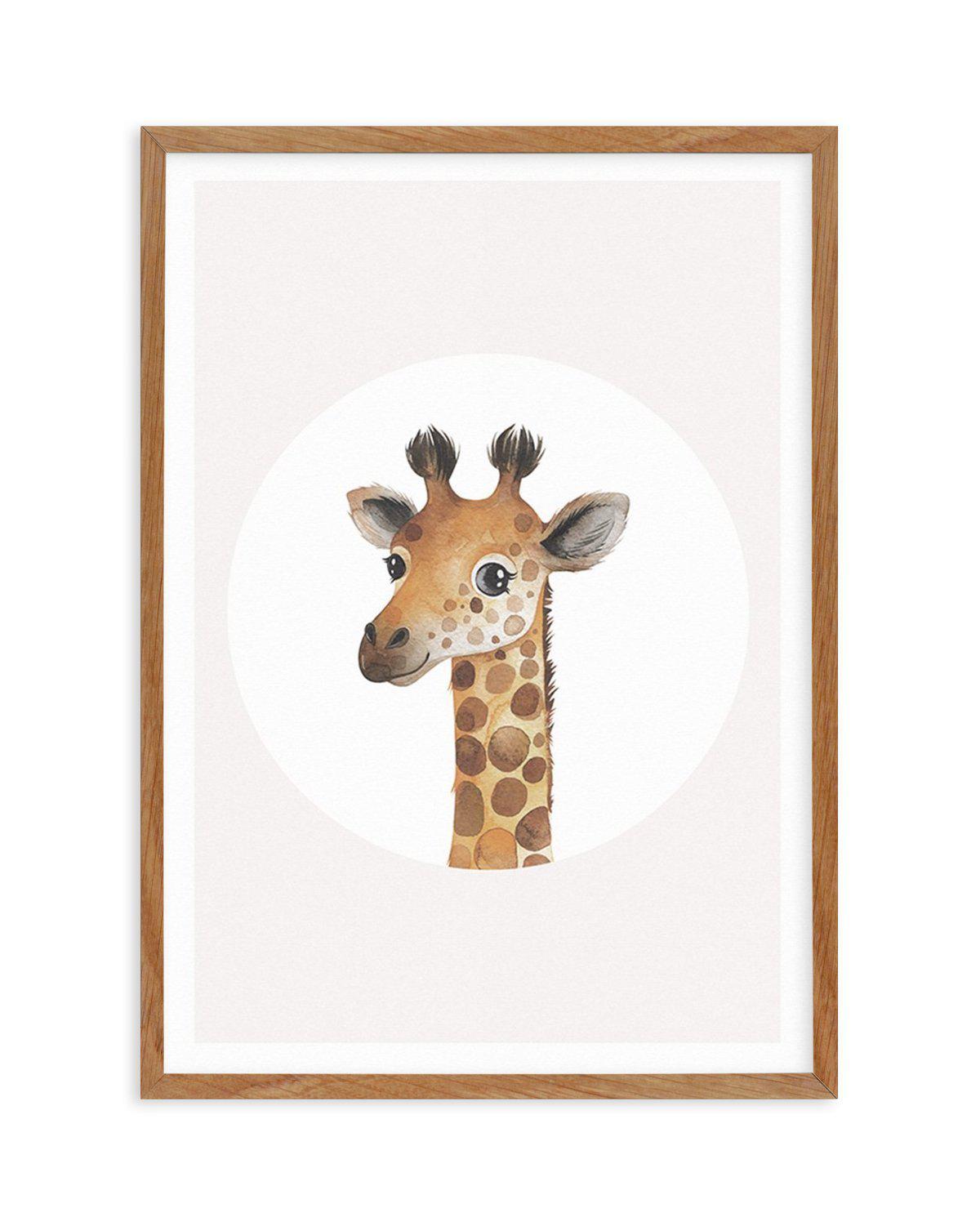 Giraffe Art Print-PRINT-Olive et Oriel-Olive et Oriel-50x70 cm | 19.6" x 27.5"-Walnut-With White Border-Buy-Australian-Art-Prints-Online-with-Olive-et-Oriel-Your-Artwork-Specialists-Austrailia-Decorate-With-Coastal-Photo-Wall-Art-Prints-From-Our-Beach-House-Artwork-Collection-Fine-Poster-and-Framed-Artwork