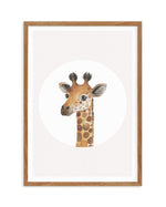 Giraffe Art Print-PRINT-Olive et Oriel-Olive et Oriel-50x70 cm | 19.6" x 27.5"-Walnut-With White Border-Buy-Australian-Art-Prints-Online-with-Olive-et-Oriel-Your-Artwork-Specialists-Austrailia-Decorate-With-Coastal-Photo-Wall-Art-Prints-From-Our-Beach-House-Artwork-Collection-Fine-Poster-and-Framed-Artwork