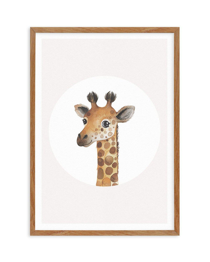Giraffe Art Print-PRINT-Olive et Oriel-Olive et Oriel-50x70 cm | 19.6" x 27.5"-Walnut-With White Border-Buy-Australian-Art-Prints-Online-with-Olive-et-Oriel-Your-Artwork-Specialists-Austrailia-Decorate-With-Coastal-Photo-Wall-Art-Prints-From-Our-Beach-House-Artwork-Collection-Fine-Poster-and-Framed-Artwork
