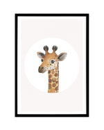 Giraffe Art Print-PRINT-Olive et Oriel-Olive et Oriel-A5 | 5.8" x 8.3" | 14.8 x 21cm-Black-With White Border-Buy-Australian-Art-Prints-Online-with-Olive-et-Oriel-Your-Artwork-Specialists-Austrailia-Decorate-With-Coastal-Photo-Wall-Art-Prints-From-Our-Beach-House-Artwork-Collection-Fine-Poster-and-Framed-Artwork