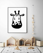 Giraffe B&W Art Print-PRINT-Olive et Oriel-Olive et Oriel-Buy-Australian-Art-Prints-Online-with-Olive-et-Oriel-Your-Artwork-Specialists-Austrailia-Decorate-With-Coastal-Photo-Wall-Art-Prints-From-Our-Beach-House-Artwork-Collection-Fine-Poster-and-Framed-Artwork
