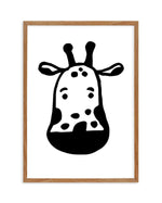 Giraffe B&W Art Print-PRINT-Olive et Oriel-Olive et Oriel-50x70 cm | 19.6" x 27.5"-Walnut-With White Border-Buy-Australian-Art-Prints-Online-with-Olive-et-Oriel-Your-Artwork-Specialists-Austrailia-Decorate-With-Coastal-Photo-Wall-Art-Prints-From-Our-Beach-House-Artwork-Collection-Fine-Poster-and-Framed-Artwork