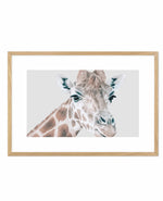 Giraffe | LS Art Print-PRINT-Olive et Oriel-Olive et Oriel-A5 | 5.8" x 8.3" | 14.8 x 21cm-Oak-With White Border-Buy-Australian-Art-Prints-Online-with-Olive-et-Oriel-Your-Artwork-Specialists-Austrailia-Decorate-With-Coastal-Photo-Wall-Art-Prints-From-Our-Beach-House-Artwork-Collection-Fine-Poster-and-Framed-Artwork