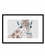 Giraffe | LS Art Print-PRINT-Olive et Oriel-Olive et Oriel-A5 | 5.8" x 8.3" | 14.8 x 21cm-Black-With White Border-Buy-Australian-Art-Prints-Online-with-Olive-et-Oriel-Your-Artwork-Specialists-Austrailia-Decorate-With-Coastal-Photo-Wall-Art-Prints-From-Our-Beach-House-Artwork-Collection-Fine-Poster-and-Framed-Artwork