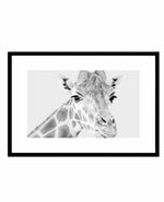 Giraffe B&W | LS Art Print-PRINT-Olive et Oriel-Olive et Oriel-A5 | 5.8" x 8.3" | 14.8 x 21cm-Black-With White Border-Buy-Australian-Art-Prints-Online-with-Olive-et-Oriel-Your-Artwork-Specialists-Austrailia-Decorate-With-Coastal-Photo-Wall-Art-Prints-From-Our-Beach-House-Artwork-Collection-Fine-Poster-and-Framed-Artwork