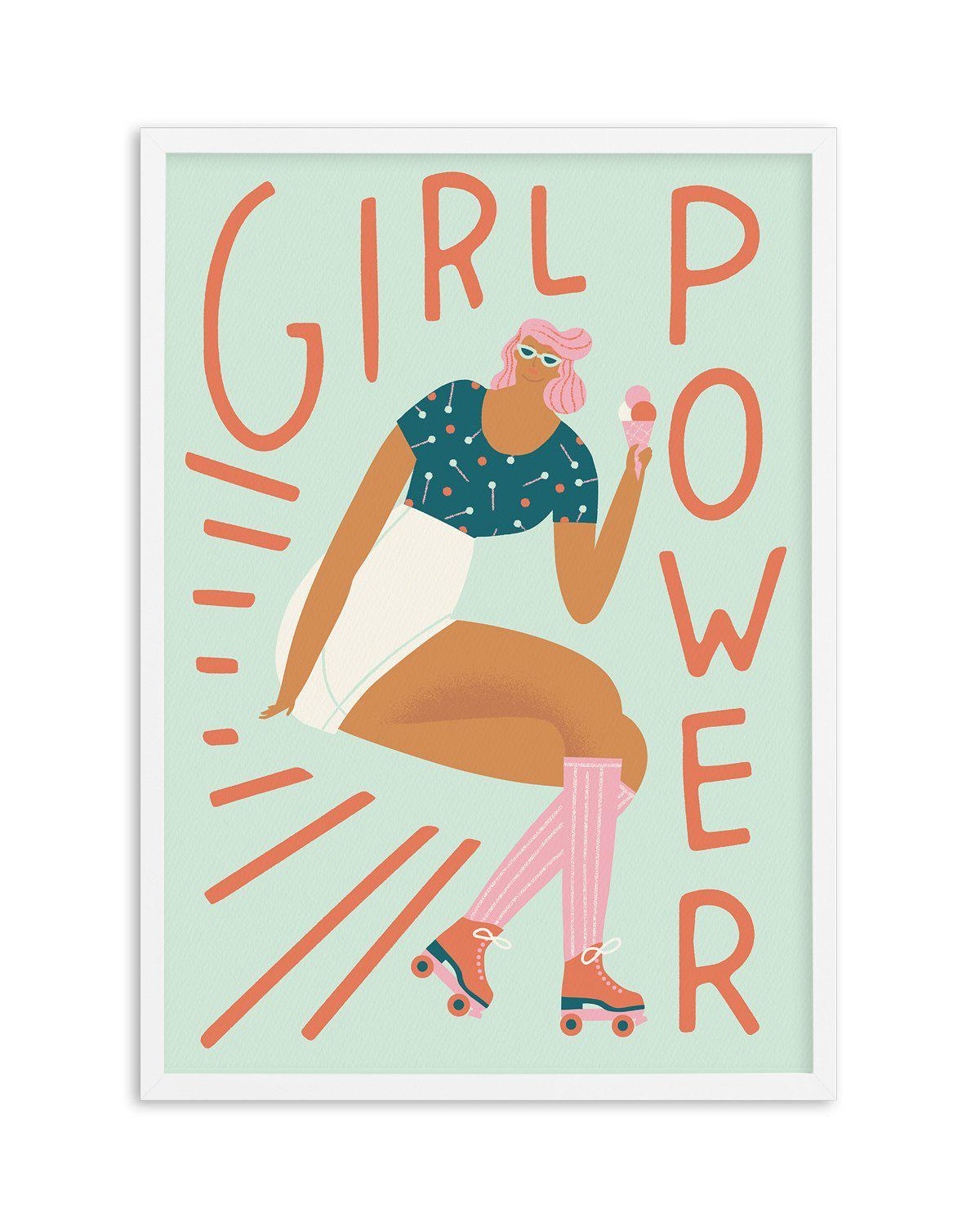 Girl Power Art Print-PRINT-Olive et Oriel-Olive et Oriel-A5 | 5.8" x 8.3" | 14.8 x 21cm-White-With White Border-Buy-Australian-Art-Prints-Online-with-Olive-et-Oriel-Your-Artwork-Specialists-Austrailia-Decorate-With-Coastal-Photo-Wall-Art-Prints-From-Our-Beach-House-Artwork-Collection-Fine-Poster-and-Framed-Artwork