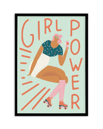 Girl Power Art Print-PRINT-Olive et Oriel-Olive et Oriel-A5 | 5.8" x 8.3" | 14.8 x 21cm-Black-With White Border-Buy-Australian-Art-Prints-Online-with-Olive-et-Oriel-Your-Artwork-Specialists-Austrailia-Decorate-With-Coastal-Photo-Wall-Art-Prints-From-Our-Beach-House-Artwork-Collection-Fine-Poster-and-Framed-Artwork