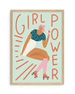 Girl Power Art Print-PRINT-Olive et Oriel-Olive et Oriel-A5 | 5.8" x 8.3" | 14.8 x 21cm-Oak-With White Border-Buy-Australian-Art-Prints-Online-with-Olive-et-Oriel-Your-Artwork-Specialists-Austrailia-Decorate-With-Coastal-Photo-Wall-Art-Prints-From-Our-Beach-House-Artwork-Collection-Fine-Poster-and-Framed-Artwork