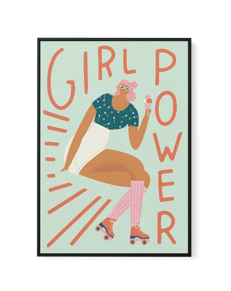 Girl Power | Framed Canvas-CANVAS-You can shop wall art online with Olive et Oriel for everything from abstract art to fun kids wall art. Our beautiful modern art prints and canvas art are available from large canvas prints to wall art paintings and our proudly Australian artwork collection offers only the highest quality framed large wall art and canvas art Australia - You can buy fashion photography prints or Hampton print posters and paintings on canvas from Olive et Oriel and have them deliv
